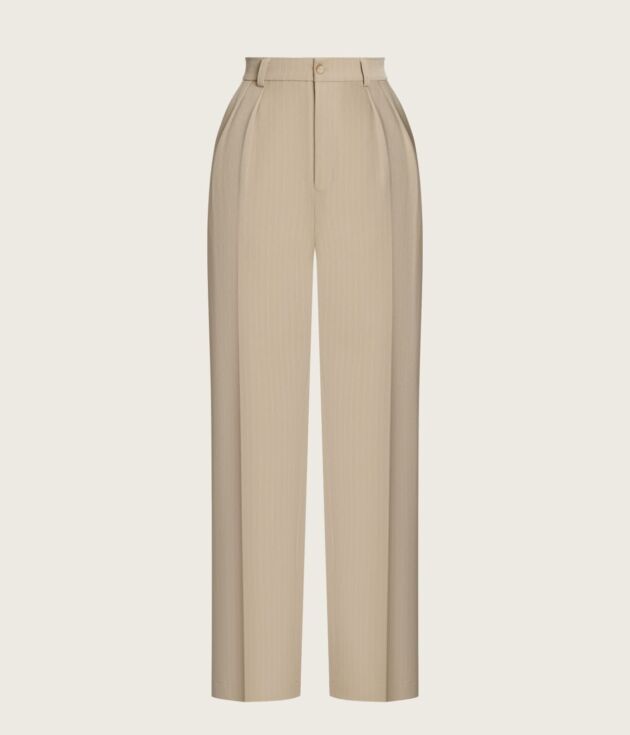 Soft beige tapered pants